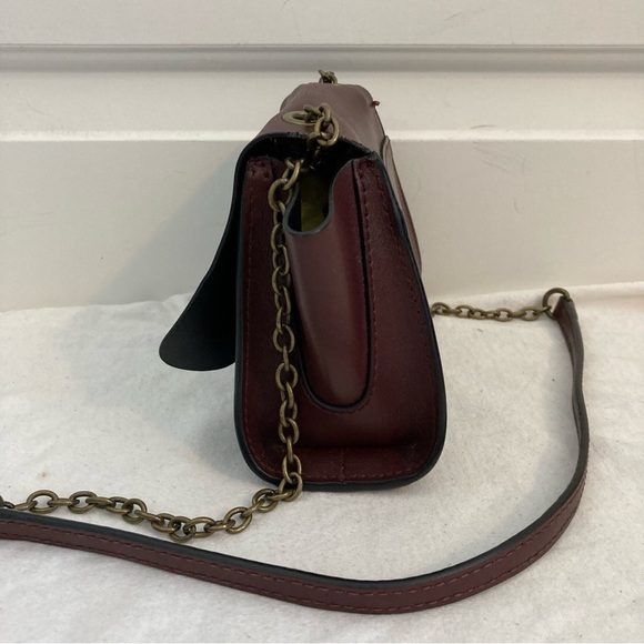 ZAC POSEN Mini Burgundy Flap Chain Crossbody - Picture 4 of 11